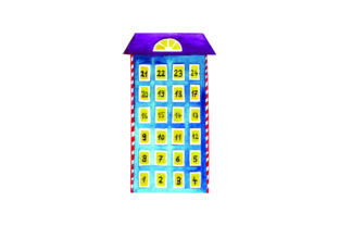 Advent Calendar Canal Houses - Watercolor for Christmas Crafting