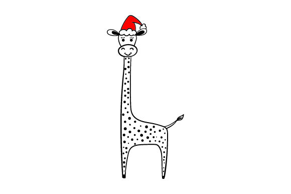 Christmas Giraffe: Festive & Friendly Visual Asset