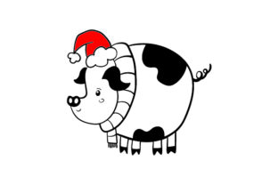 Christmas Pig: Festive & Friendly Craft Asset