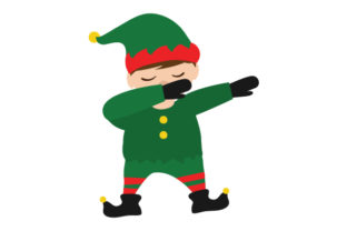 Dabbing Elf for Christmas Design