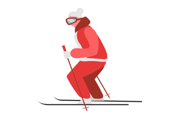 Mrs. Claus Skiing