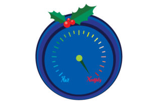 Naughty Nice Meter with Arrow Pointing to Naughty