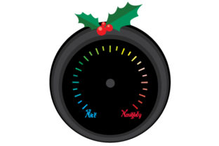 Naughty Nice Meter with No Arrow for Christmas Crafting