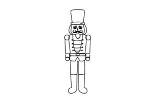 Nutcracker Line Art Style for Christmas