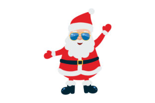 Santa in Sunglasses Christmas Design