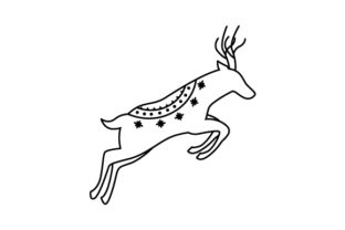 Scandinavian Reindeer Line Art for Christmas