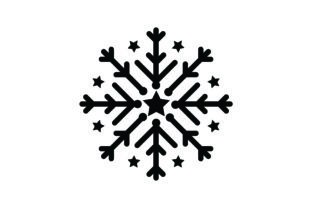 Snowflake with Stars for Christmas Campaigns